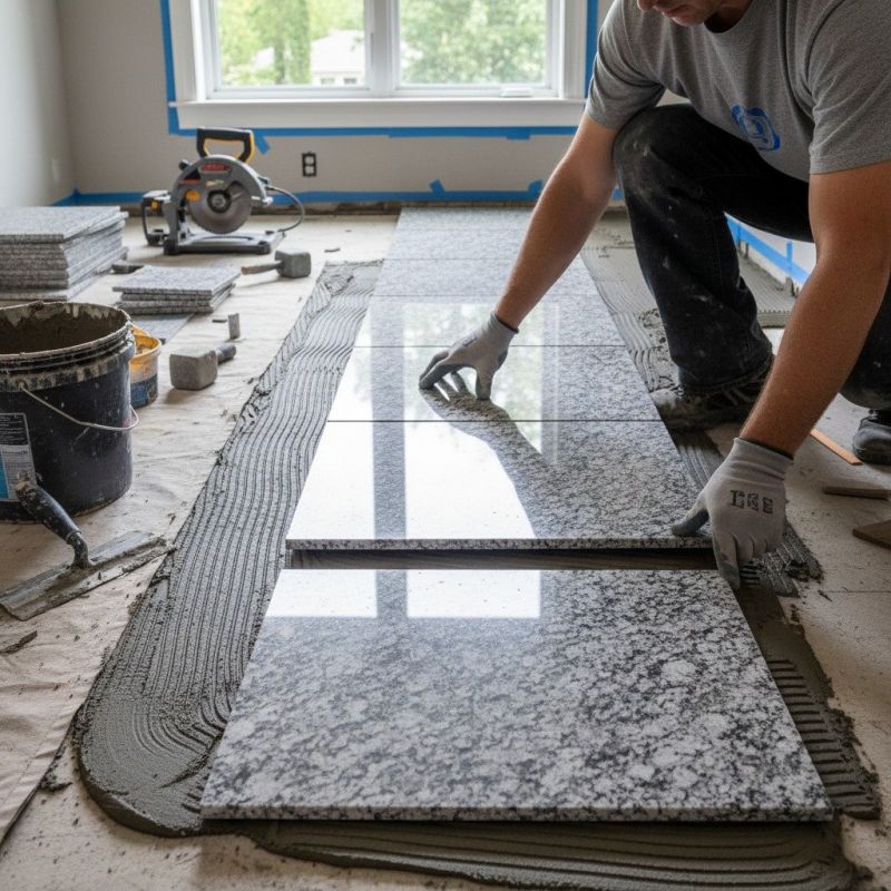 Stone Floor Installation in Overland Park, KS